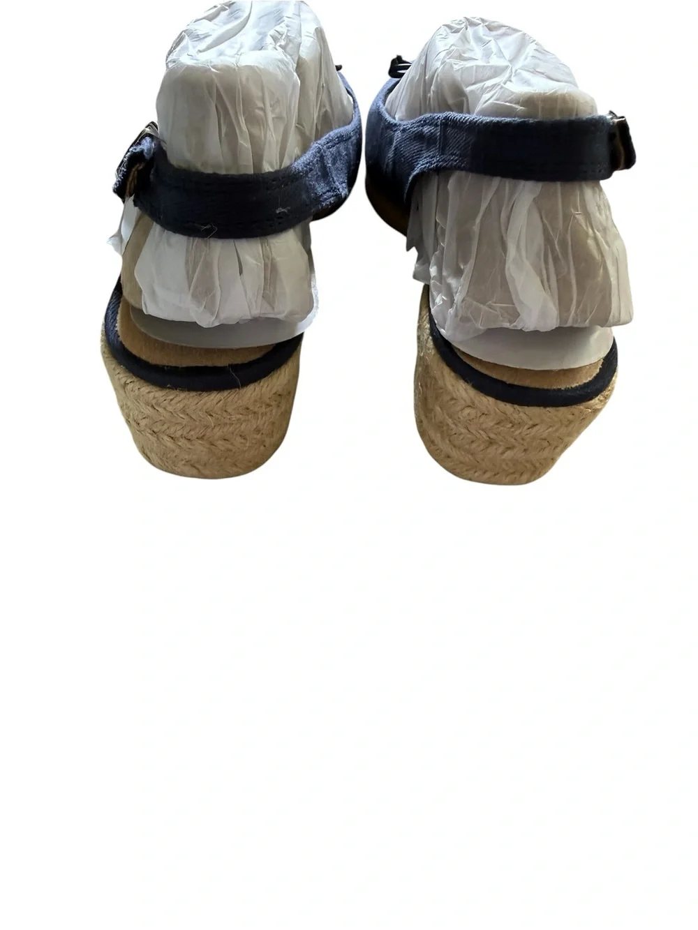 Life Stride NIB Blue Espadrille Slingback Shoes with Bow size 9